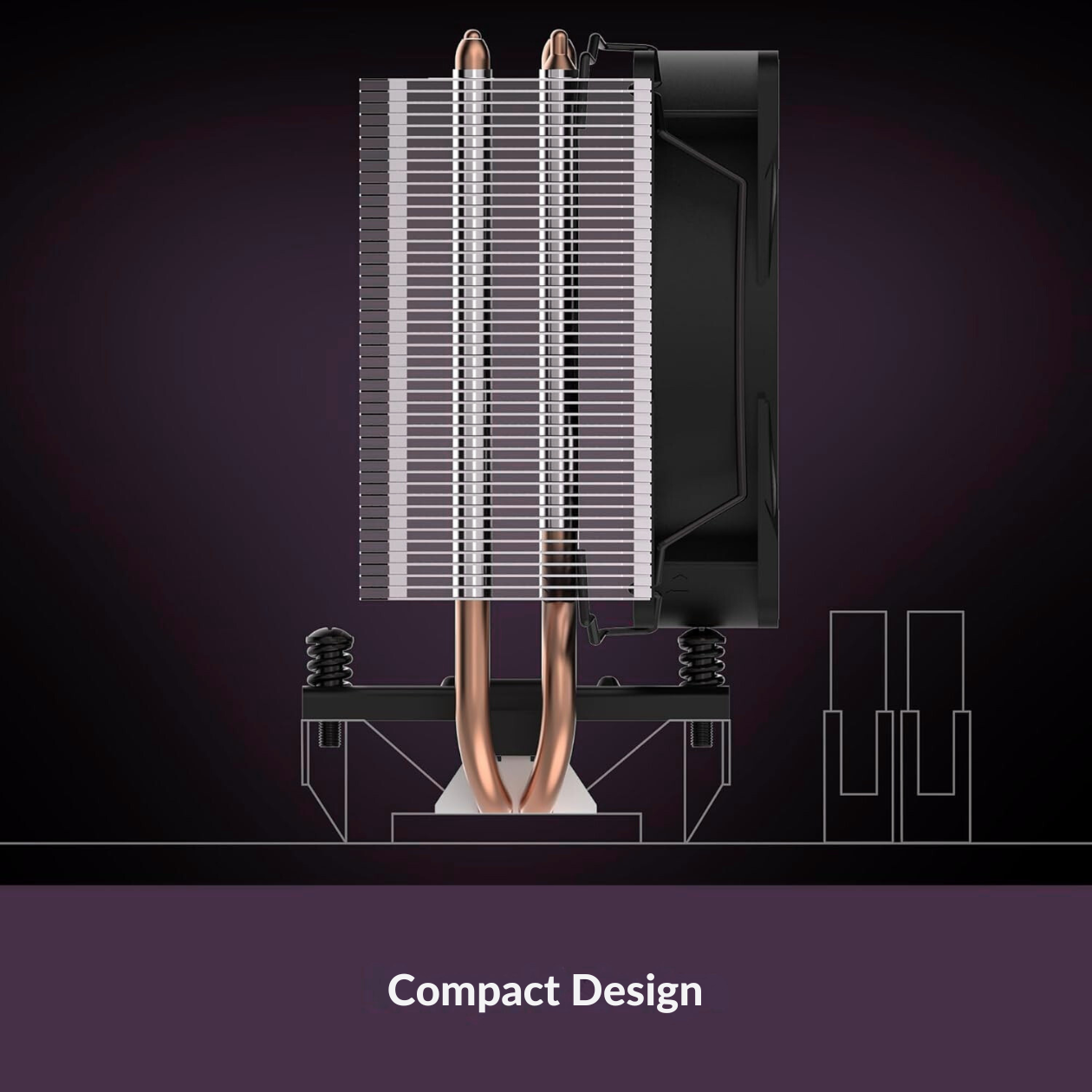 ARCTIC Freezer 8A CO Compact AMD Heatsink & Fan for Continuous Operation AM5/AM4